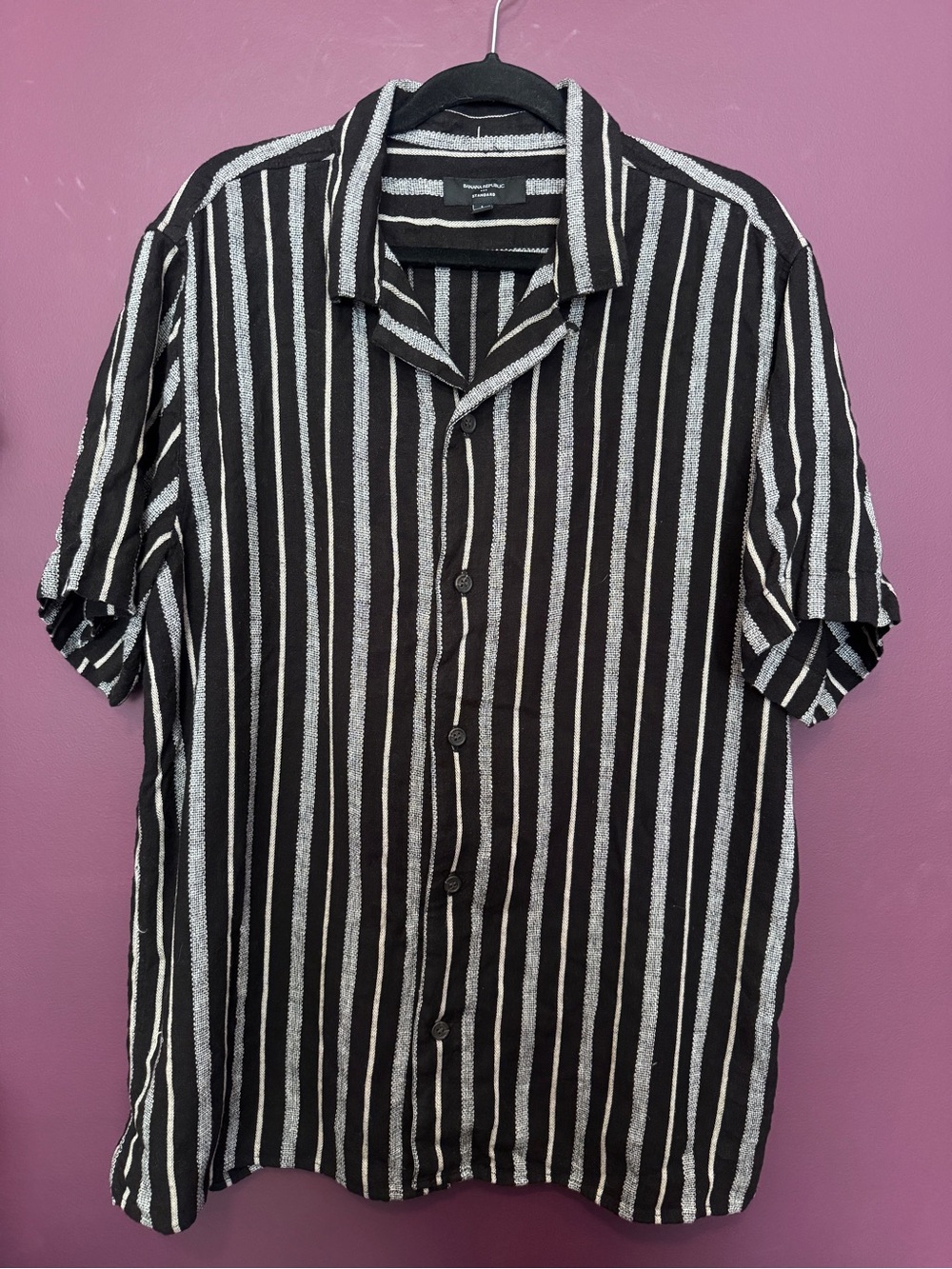Banana Republic Vertical Striped Linen Shirt